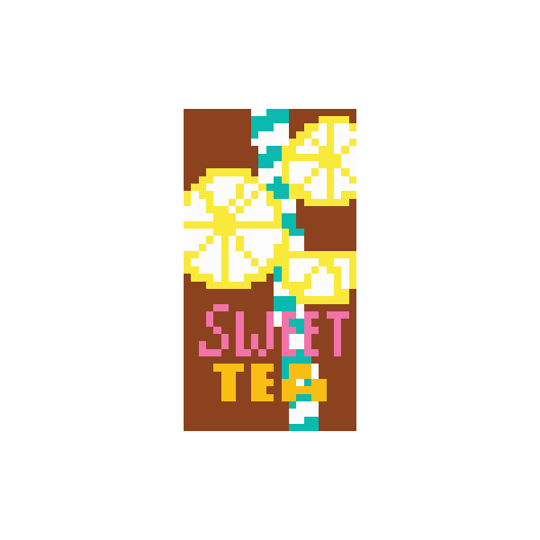 Frayme Works Sweet Tea 1.25"x 2.25" Mini Needlepoint Canvas
