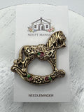 Gold Rocking Horse Deluxe Enamel