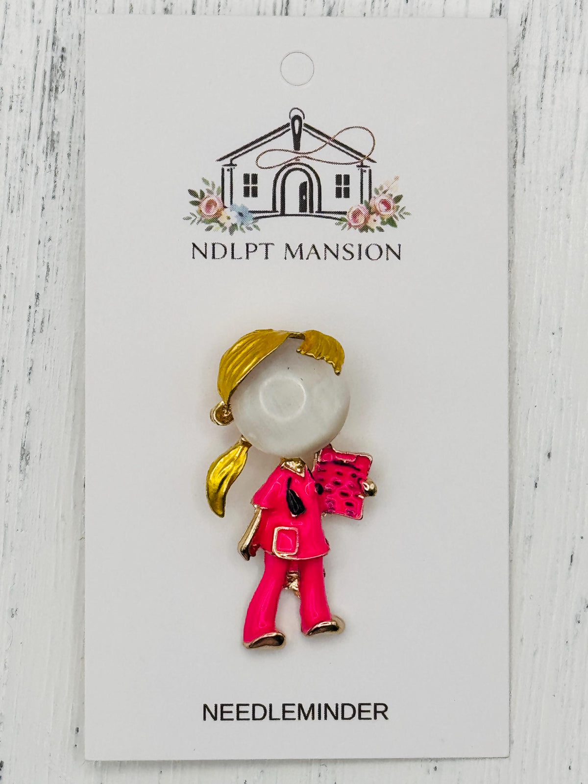 Nurse in Pink Jeweled