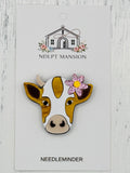 Small Cow Head with One Horn Acrylic