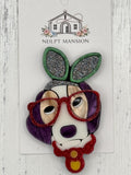 Dog w/Bunny Ears & Glasses Acrylic