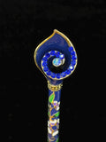 Horse Shoe Lotus Flower Cloisonné & Crystal LT