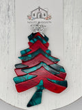 Green & Red Christmas Tree Acrylic