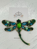 Dragonfly XL Teal & Green Jeweled