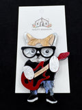 Cat Guitarist Acrylic