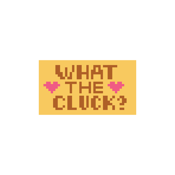 Frayme Works What the Cluck Gold 1.25"x 2.25" Mini Needlepoint Canvas