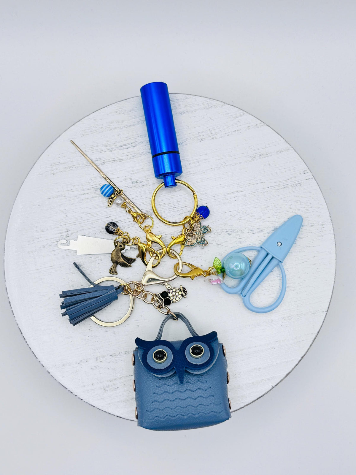 Owl Mini Purse Bag Charm Tool Kit