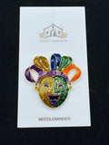 Mardi Gras Jester Mask Deluxe Enamel