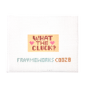Frayme Works What the Cluck Gold 1.25"x 2.25" Mini Needlepoint Canvas