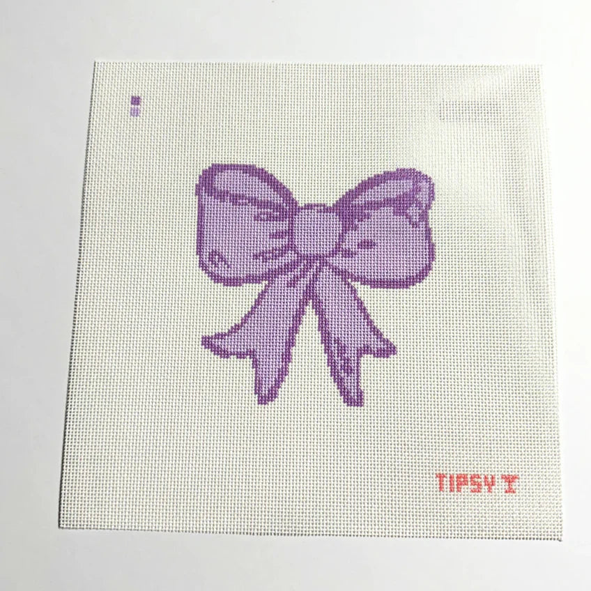 Threaded & Tipsy Purple Bow