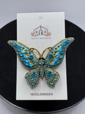 Teal Monarch Butterfly  Jeweled