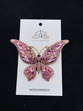 Pink Monarch Butterfly  Jeweled