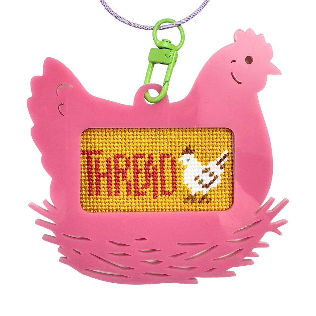 Frayme Works Bag Tag: Chicken: Red