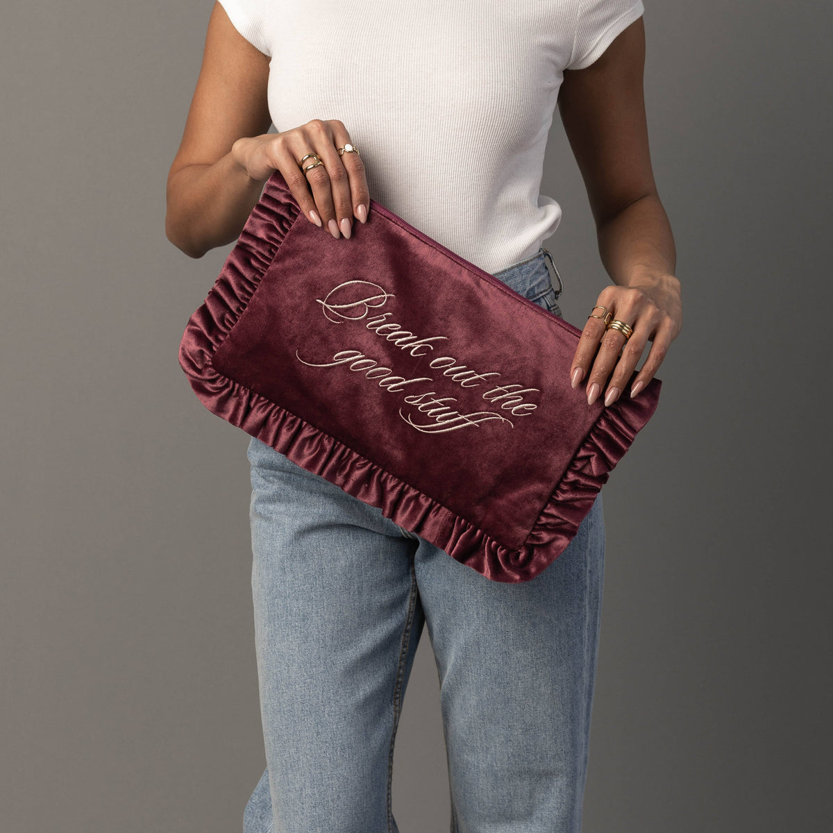 Panache Ruffle Pouch
