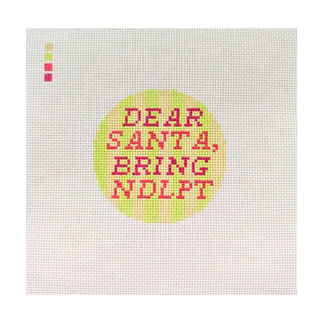 Threaded & Tipsy Dear Santa Bring Needlepoint