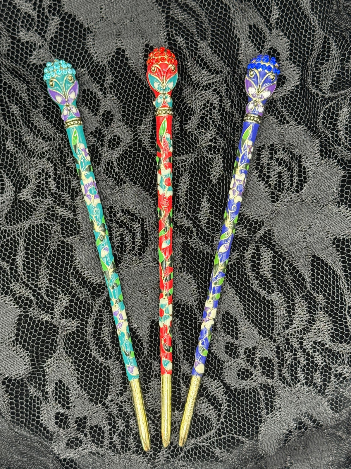 Butterfly Cloisonné & Crystal LT