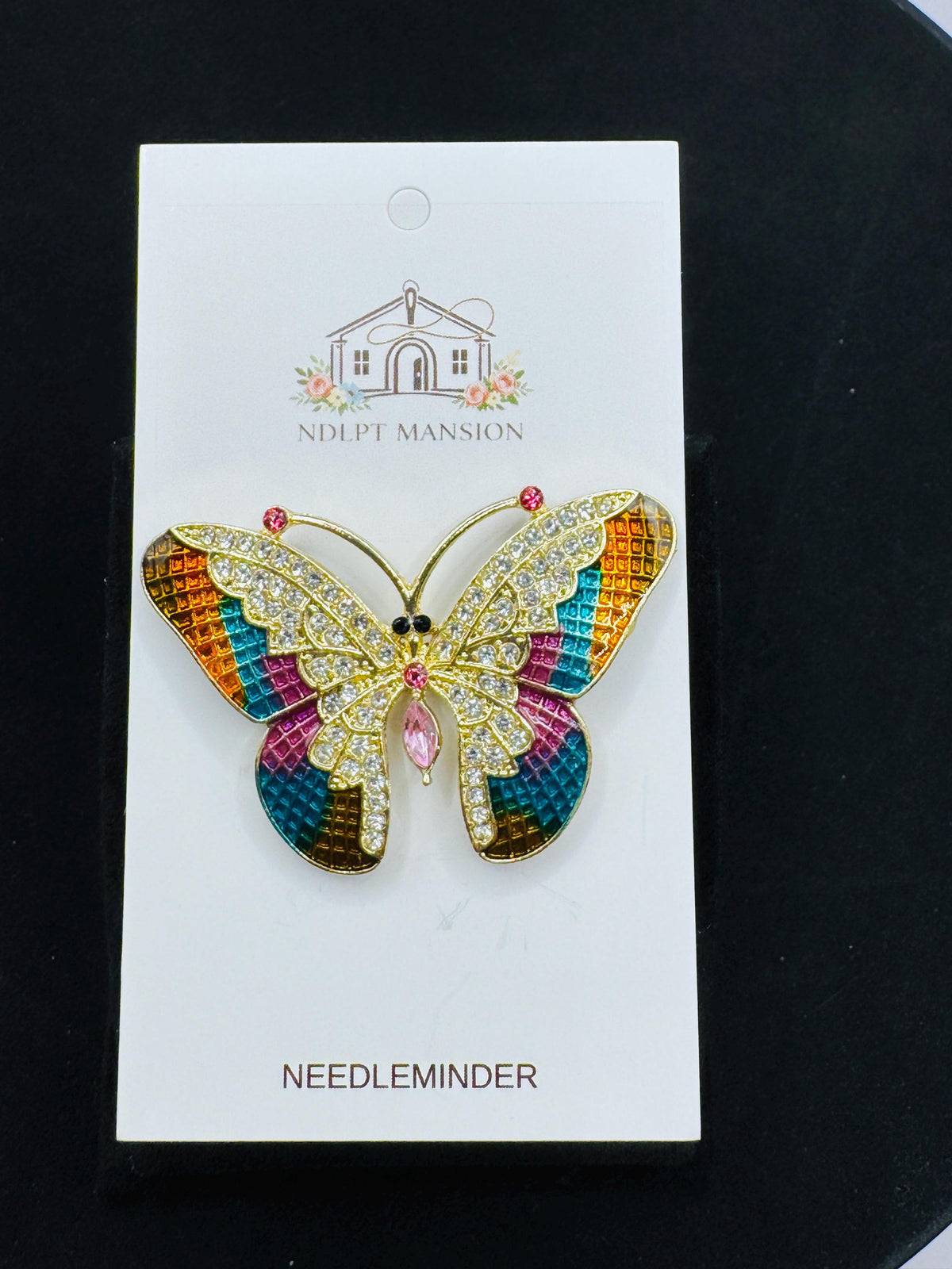Orange Teal & Purple Butterfly Jeweled