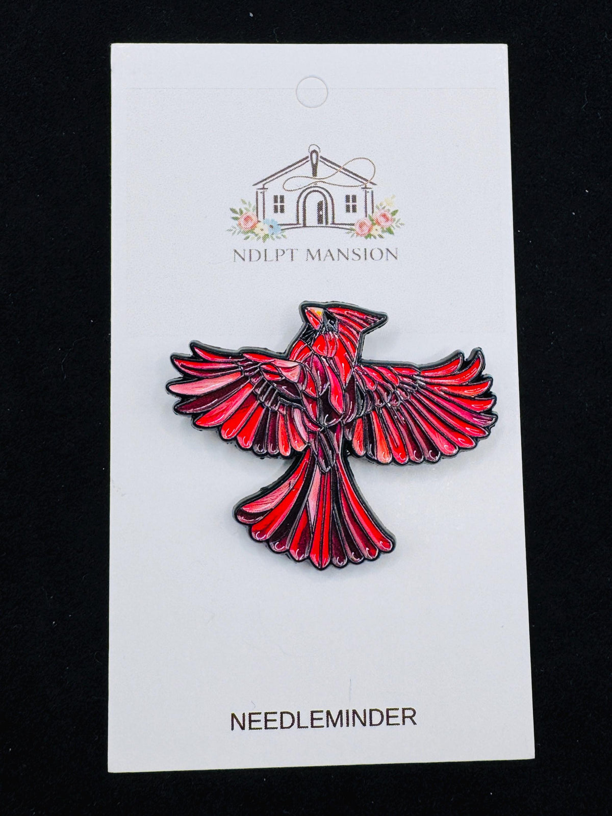 Flying Cardinal Enamel