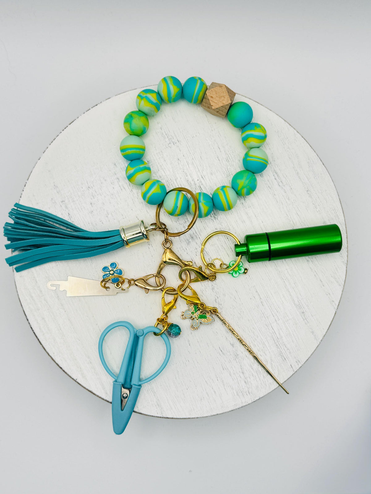 Silicone Bracelet Key Chain Tool Kit
