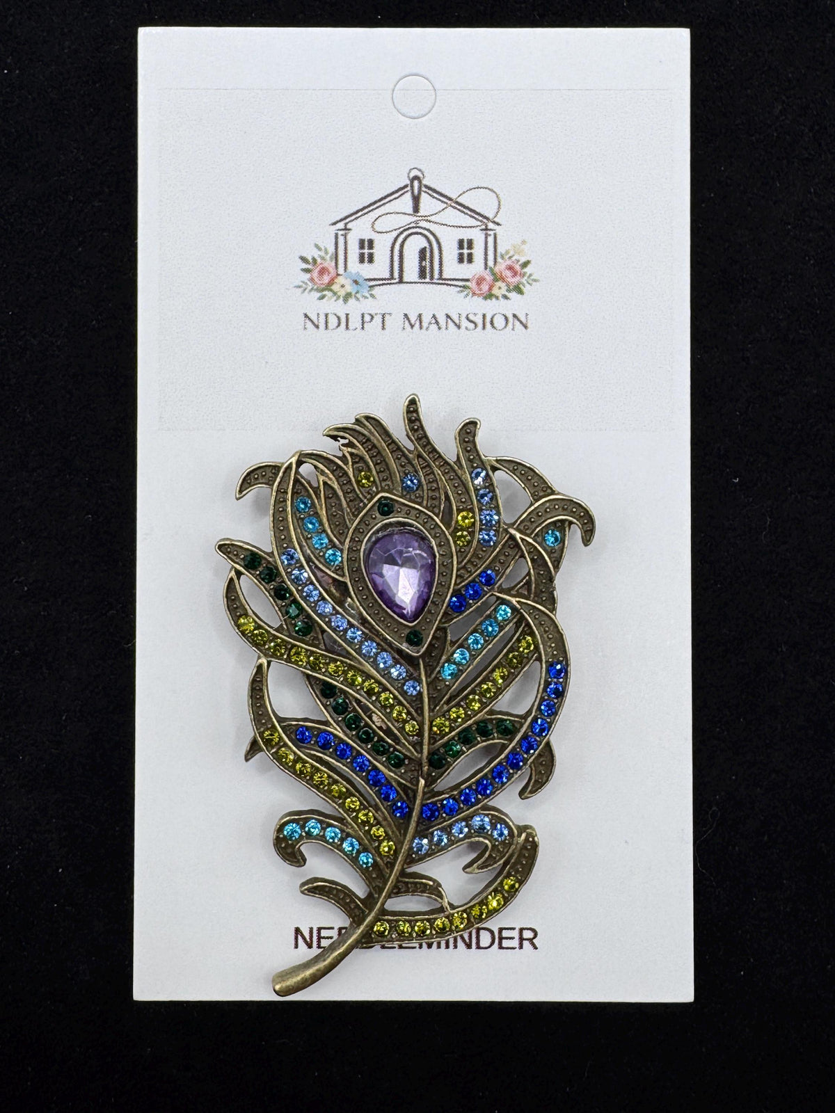 Peacock Feather Jeweled