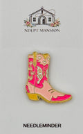 Pink Cowboy Boot Enamel