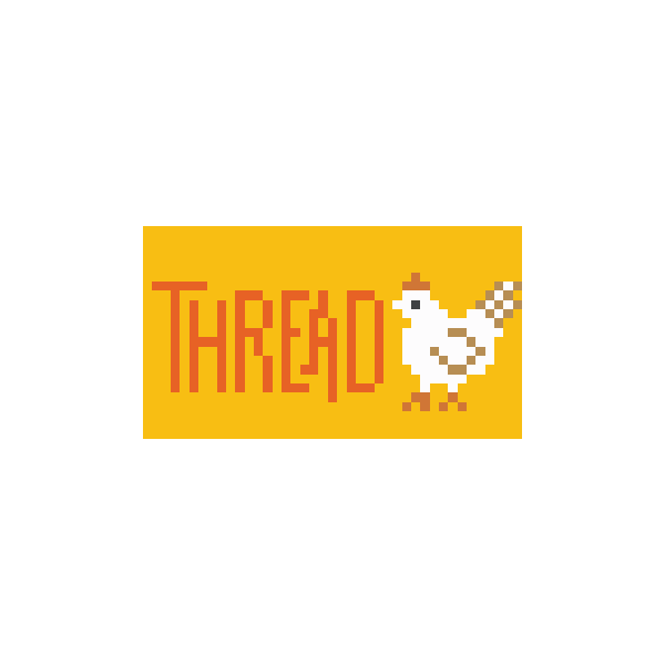 Frayme Works Thread Chicken Yellow 1.25"x 2.25" Mini Needlepoint Canvas