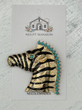 Zebra Black & Gold Jeweled