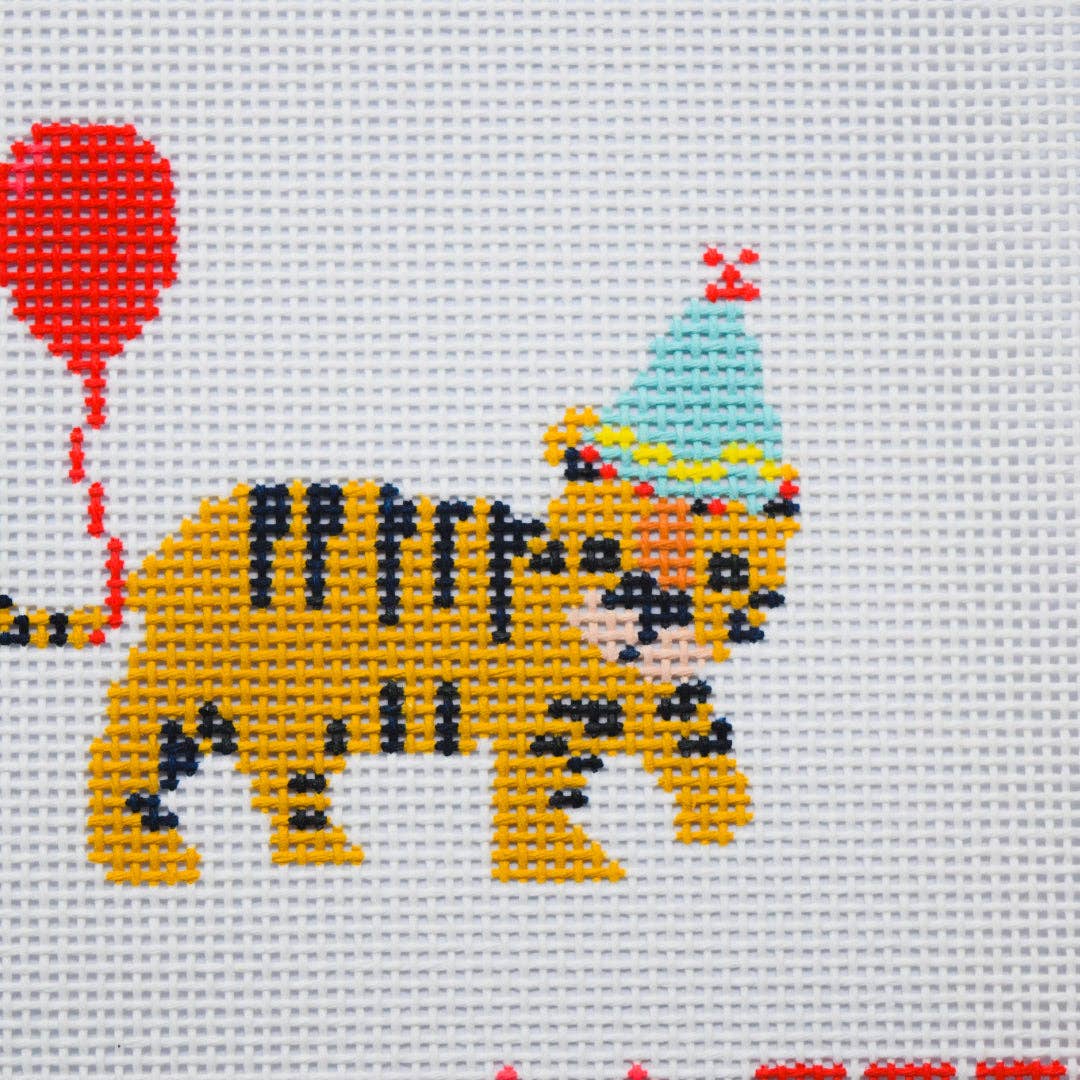 LaFete Party Animals - Tiger Hand Painted Canvas