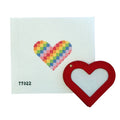 Threaded & Tipsy Rainbow Checked Heart Insert