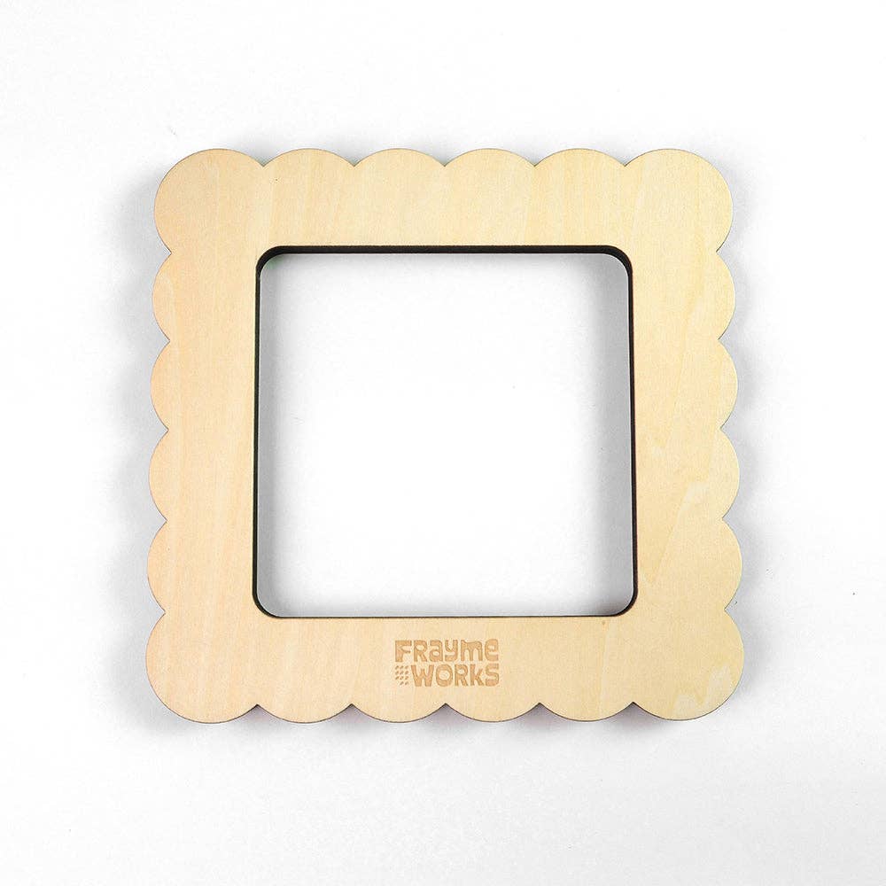 Frayme Works Scallop Square 4.5 x 4.5" Needlepoint Stretcher Frame