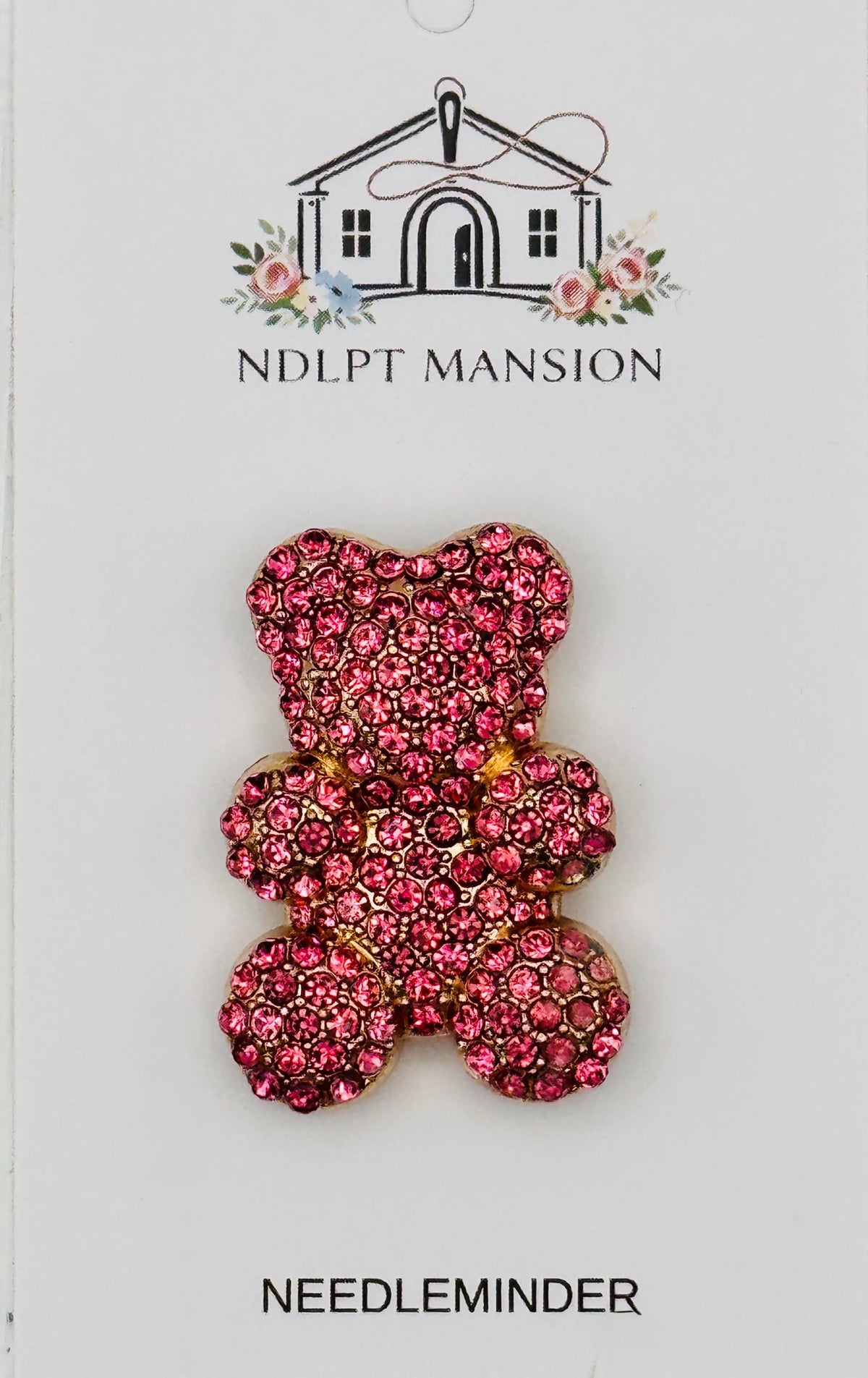 Pink Crystal Teddy Bear Jeweled