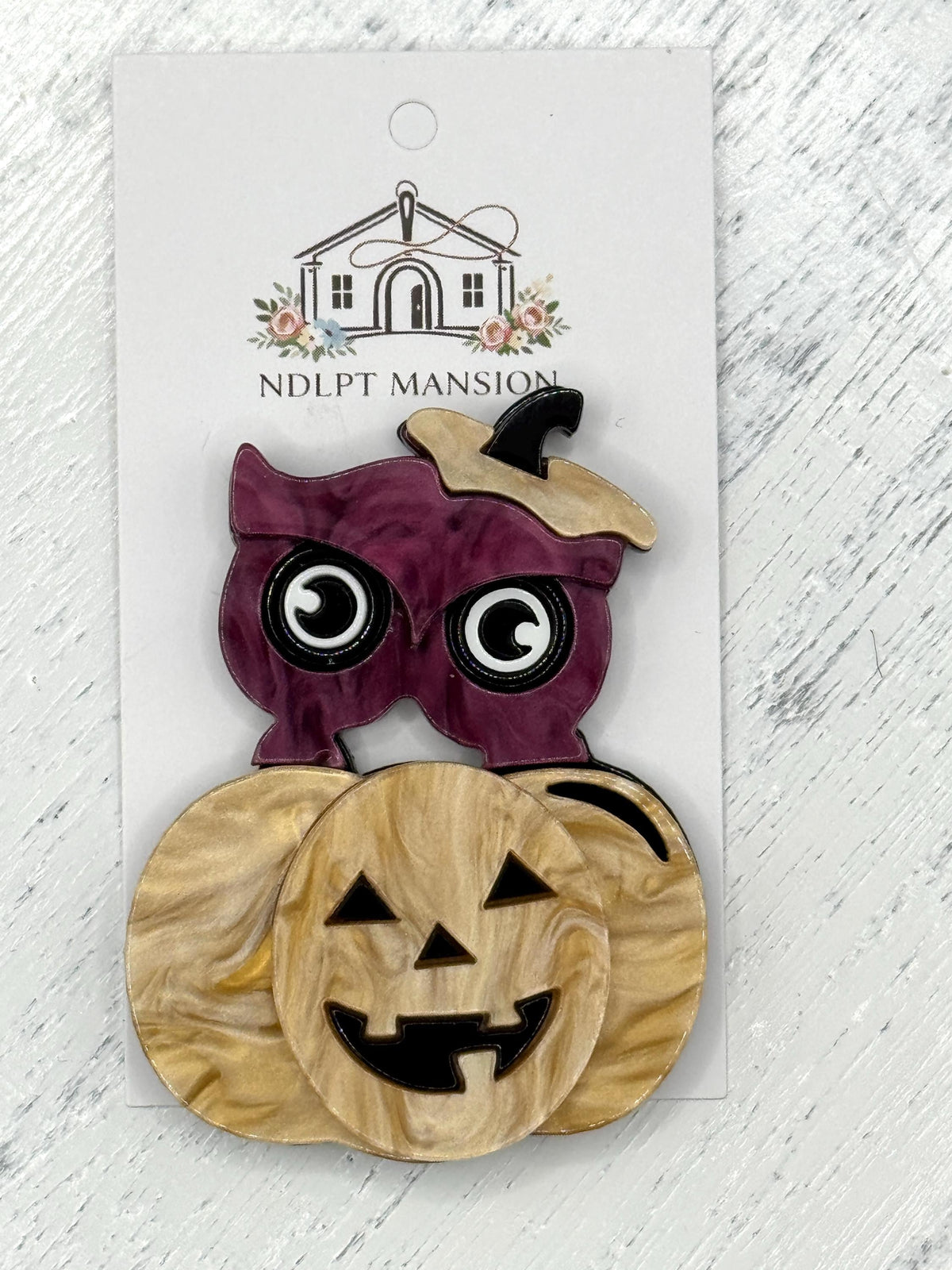 Jack-O-Lantern with Owl Acrylic
