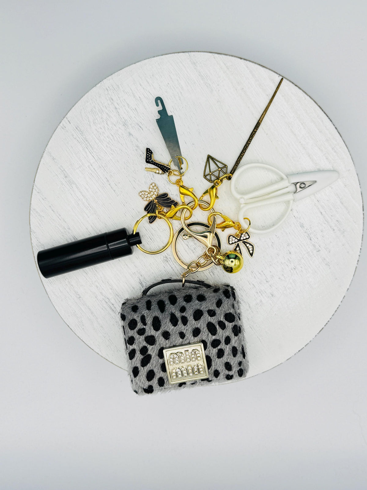 Leopard Mini Purse Bag Charm Tool Kit