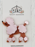 Pink & Brown Poodle Acrylic