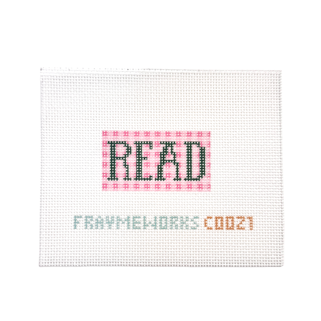 Frayme Works Plaid Read 1.25"x 2.25" Mini Needlepoint Canvas