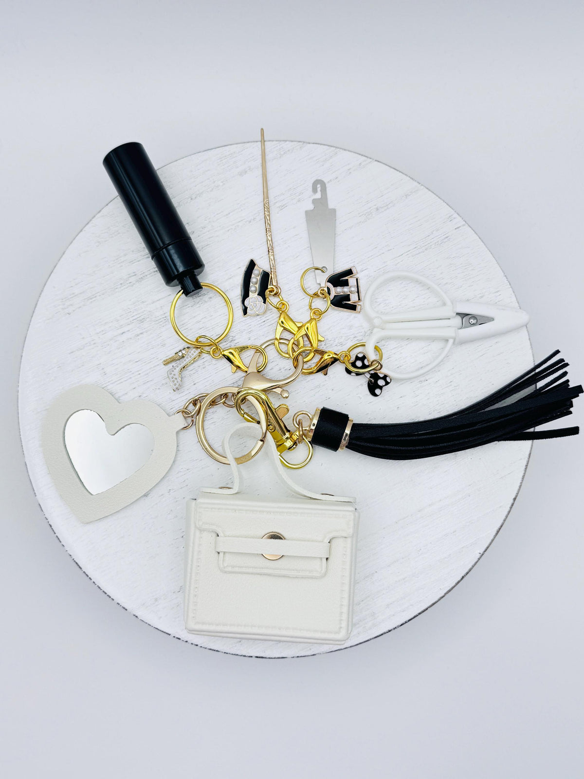 Mini Purse w/Mirror Bag Charm Tool Kit