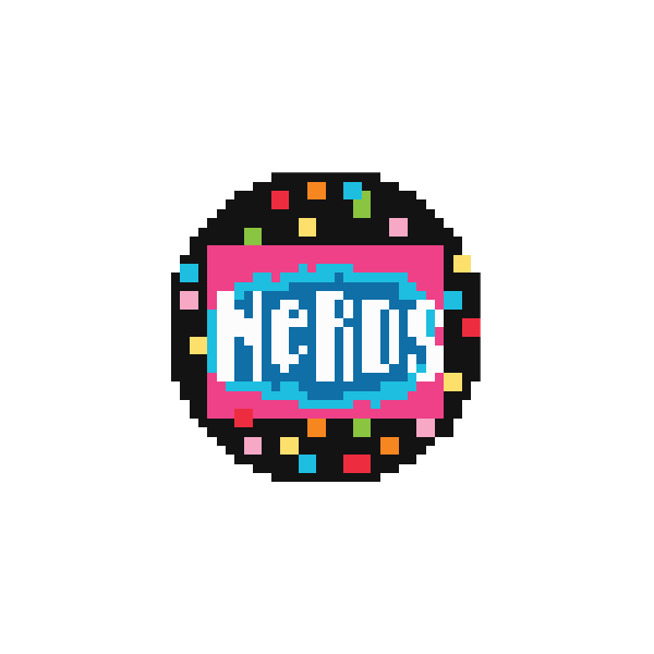 Frayme Works Nerds 1.75" Round Mini Needlepoint Canvas