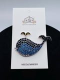 Blue Whale with Spout Jeweled