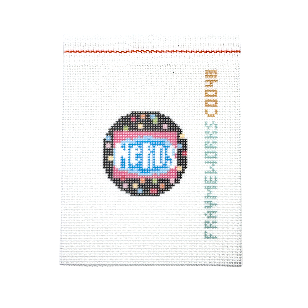 Frayme Works Nerds 1.75" Round Mini Needlepoint Canvas