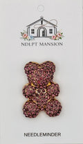 Mauve Crystal Teddy Bear Jeweled