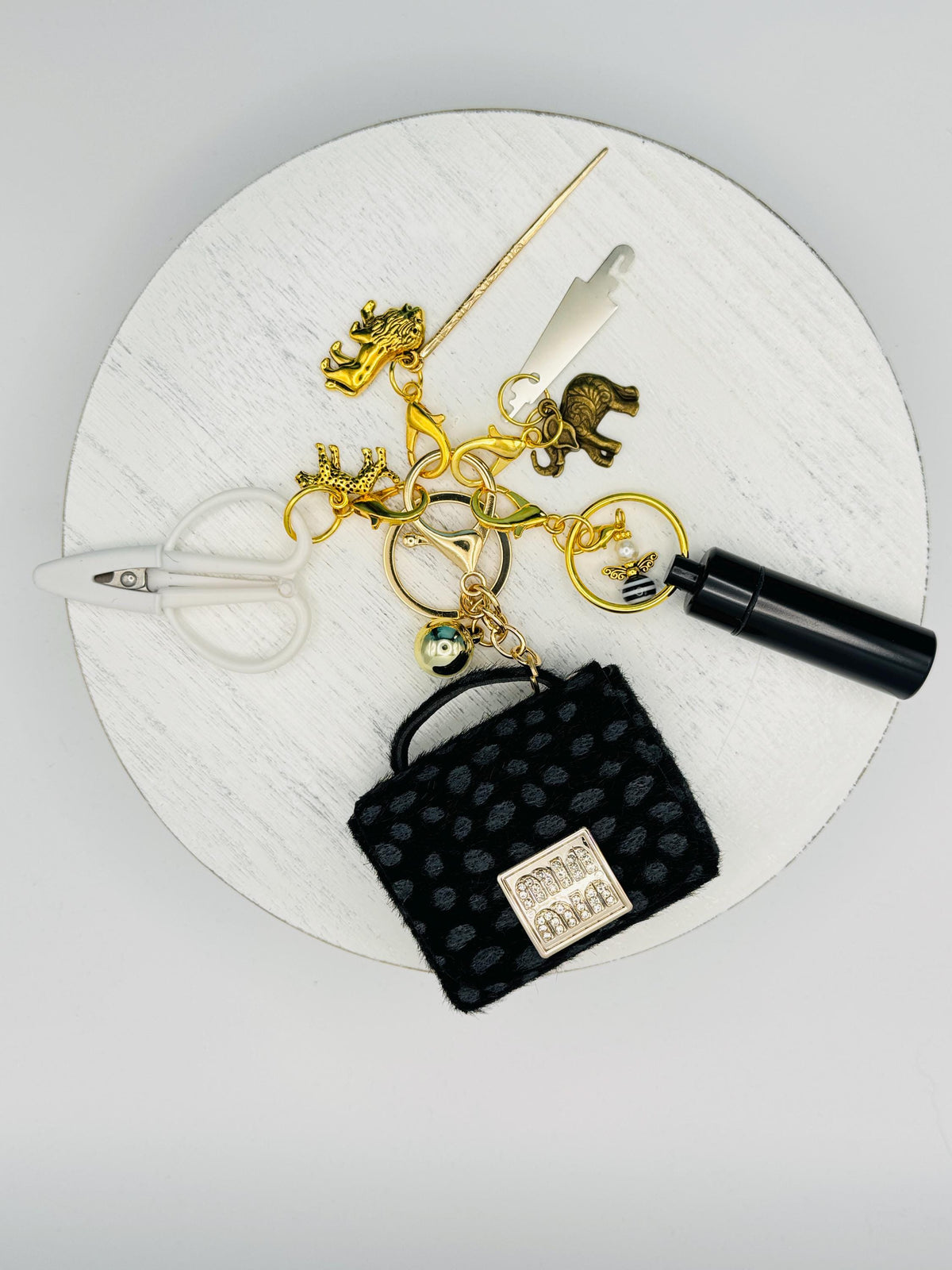 Leopard Mini Purse Bag Charm Tool Kit