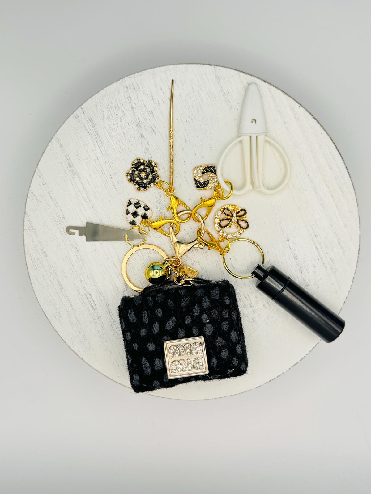 Leopard Mini Purse Bag Charm Tool Kit