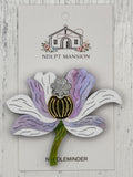 White & Purple Poppy Acrylic