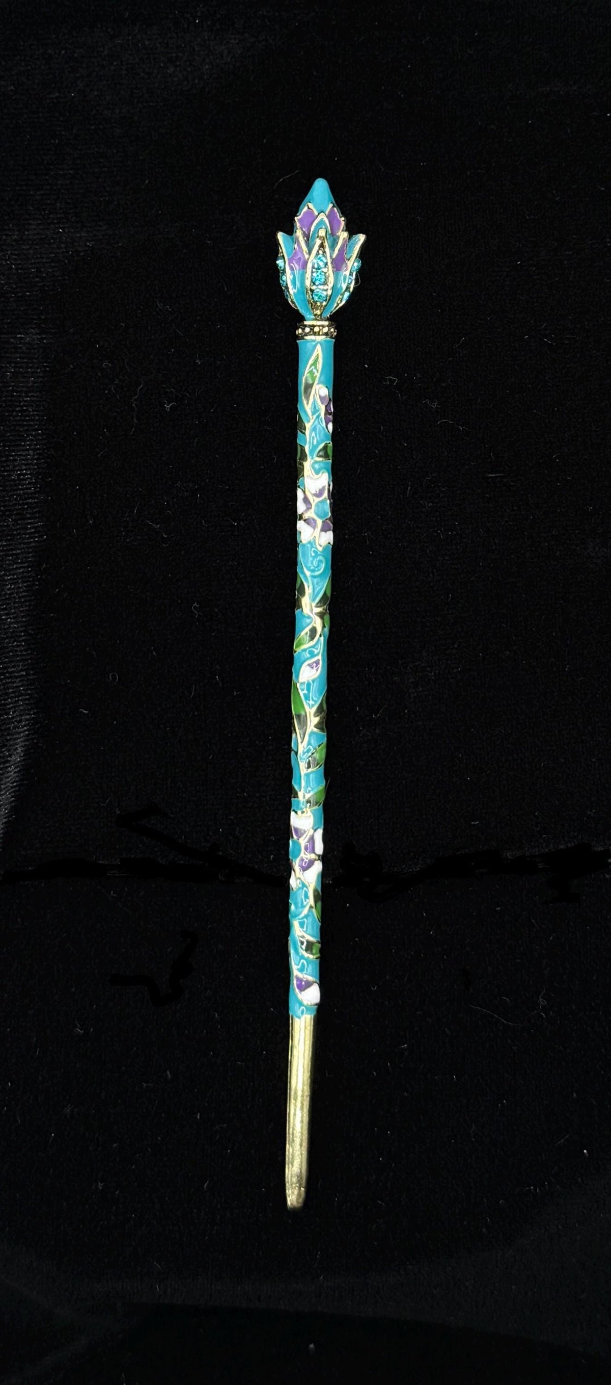 Lotus Flower Cloisonné & Crystal LT