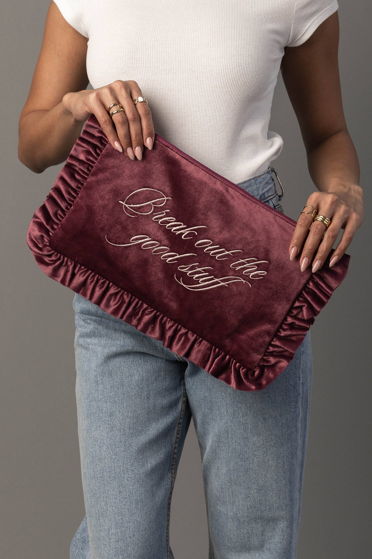 Panache Ruffle Pouch
