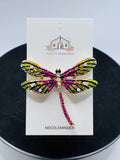 Pink & Green Dragonfly Jeweled