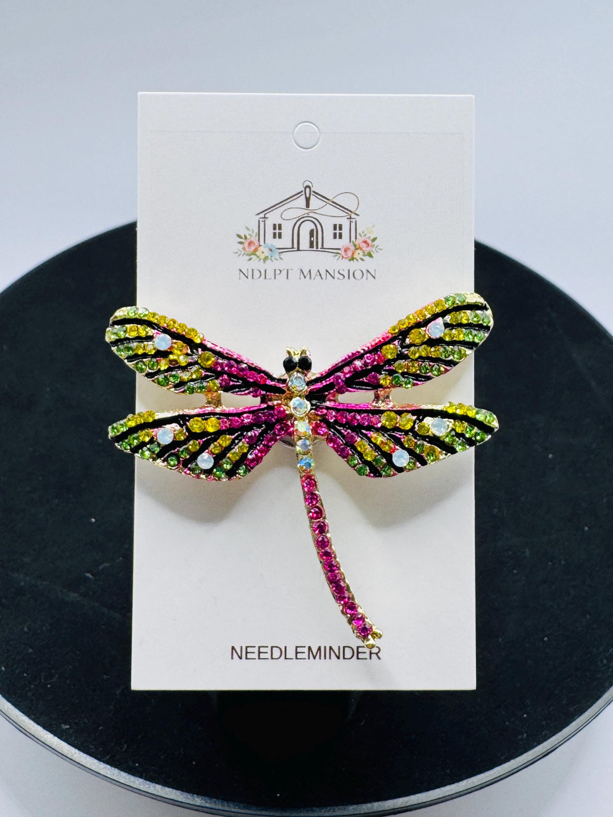 Pink & Green Dragonfly Jeweled