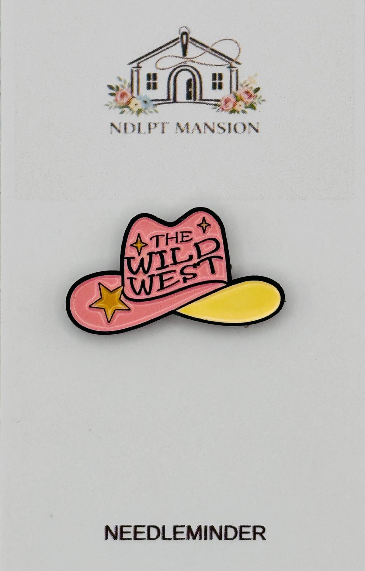 Wild West Pink Hat Enamel