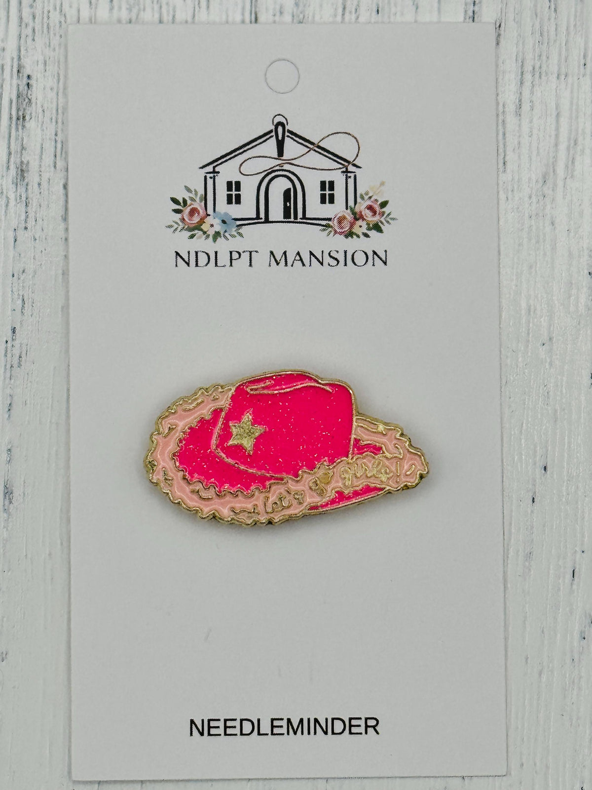 Let's Go Girls Pink Hat Enamel