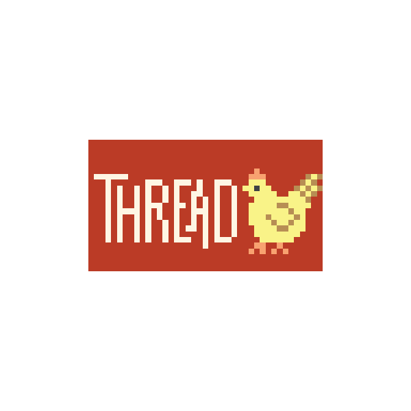 Frayme Works Thread Chicken Red 1.25"x 2.25" Mini Needlepoint Canvas
